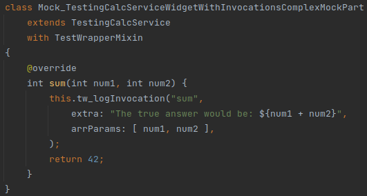 TestingCalcServiceWidgetWithInvocationsComplexMockPart