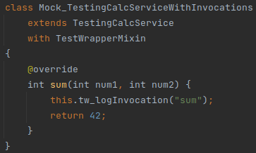 TestingCalcServiceWidgetWithInvocationsMockPart